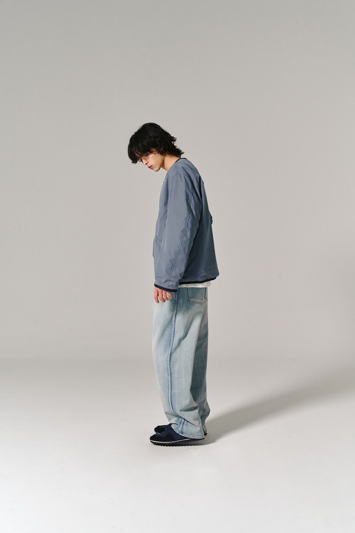 히즈핸더(HISHANDER) WASHED 5P DENIM PANTS BLEACHED INDIGO