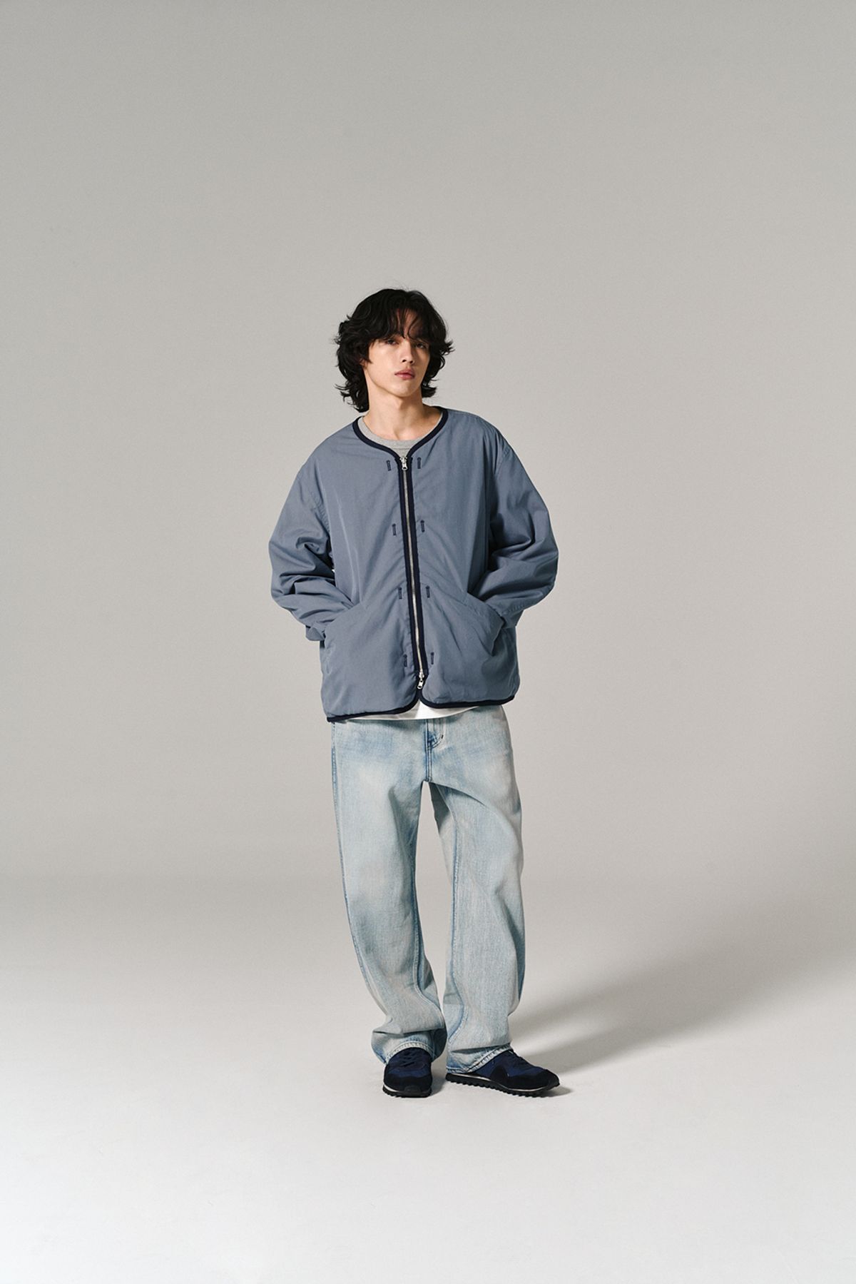 히즈핸더(HISHANDER) WASHED 5P DENIM PANTS BLEACHED INDIGO