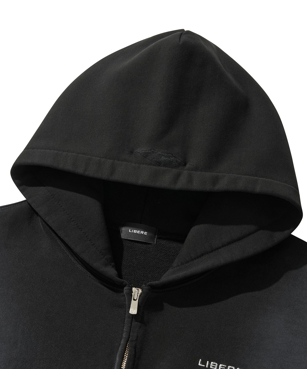 리베레(LIBERE) LOGO ZIP-UP HOODIE / BLACK