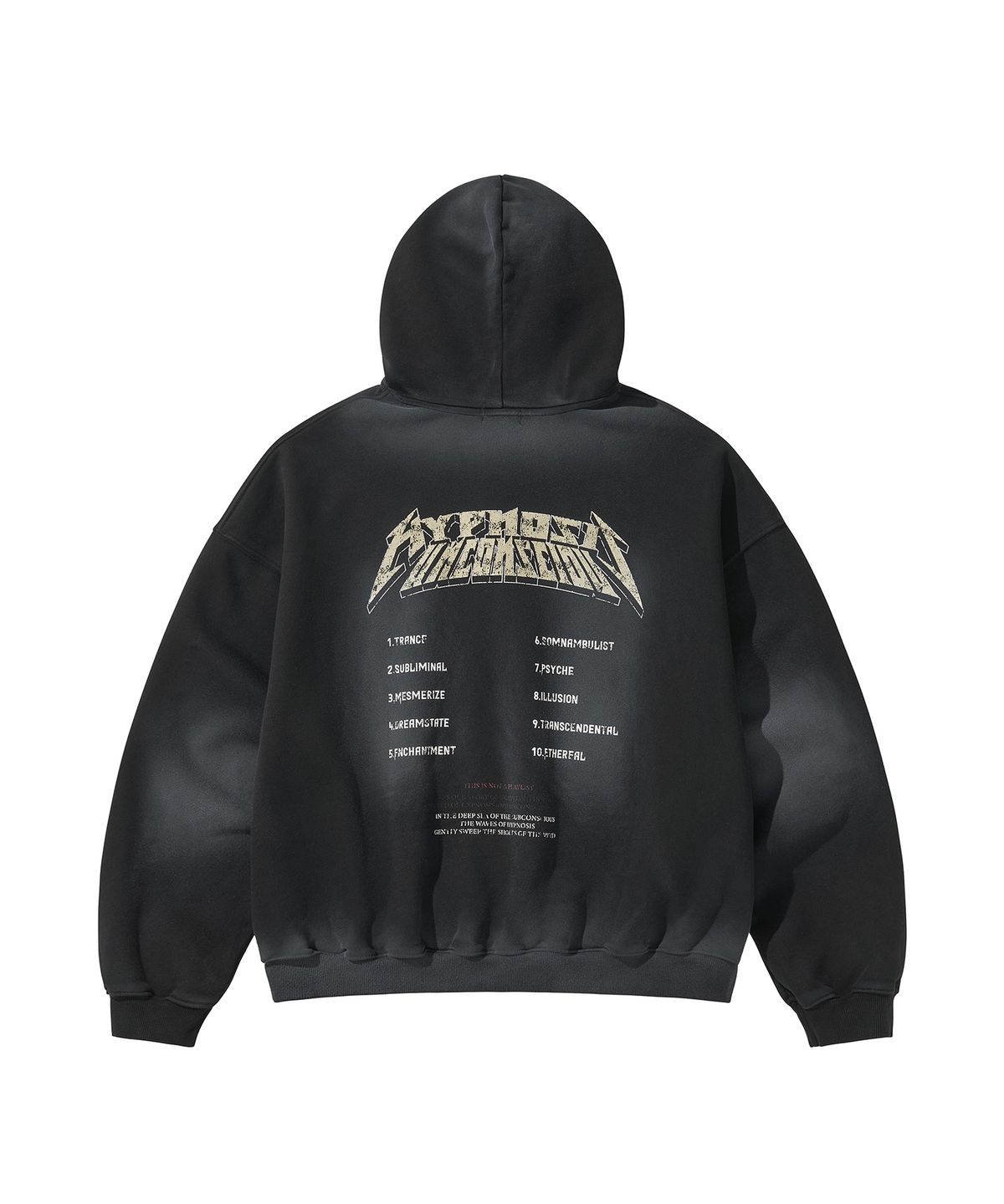 리베레(LIBERE) WASHED BEADS HOODIE / BLACK
