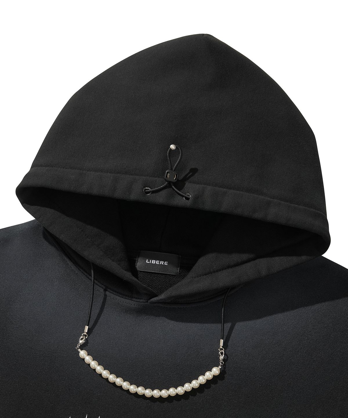 리베레(LIBERE) FLAME BEADS HOODIE / BLACK
