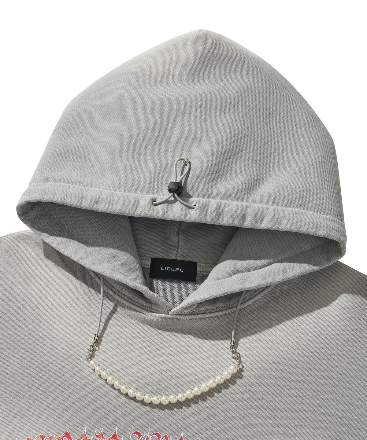 리베레(LIBERE) FLAME BEADS HOODIE / GRAY