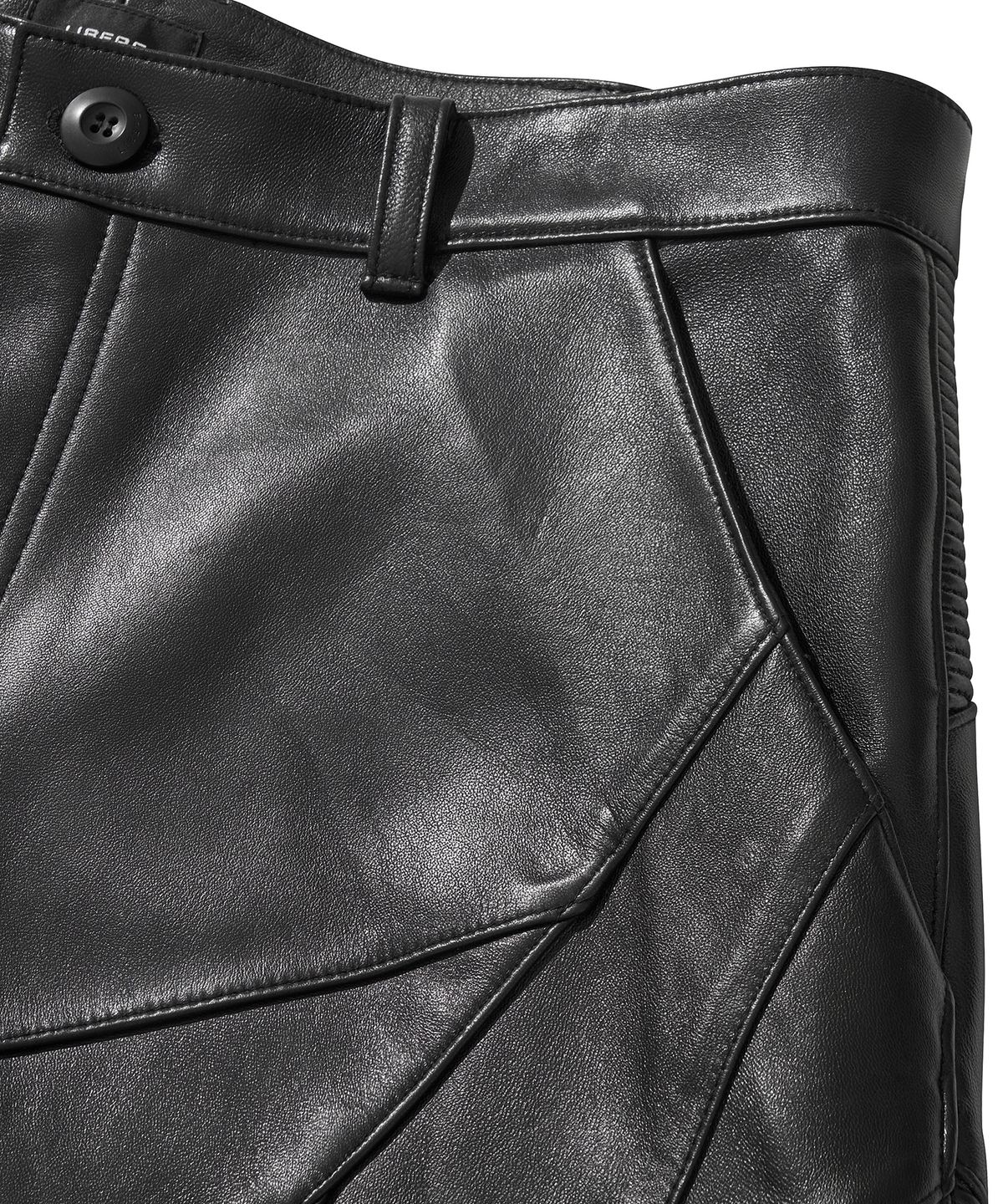 리베레(LIBERE) LEATHER BIKER HALF PANTS / BLACK