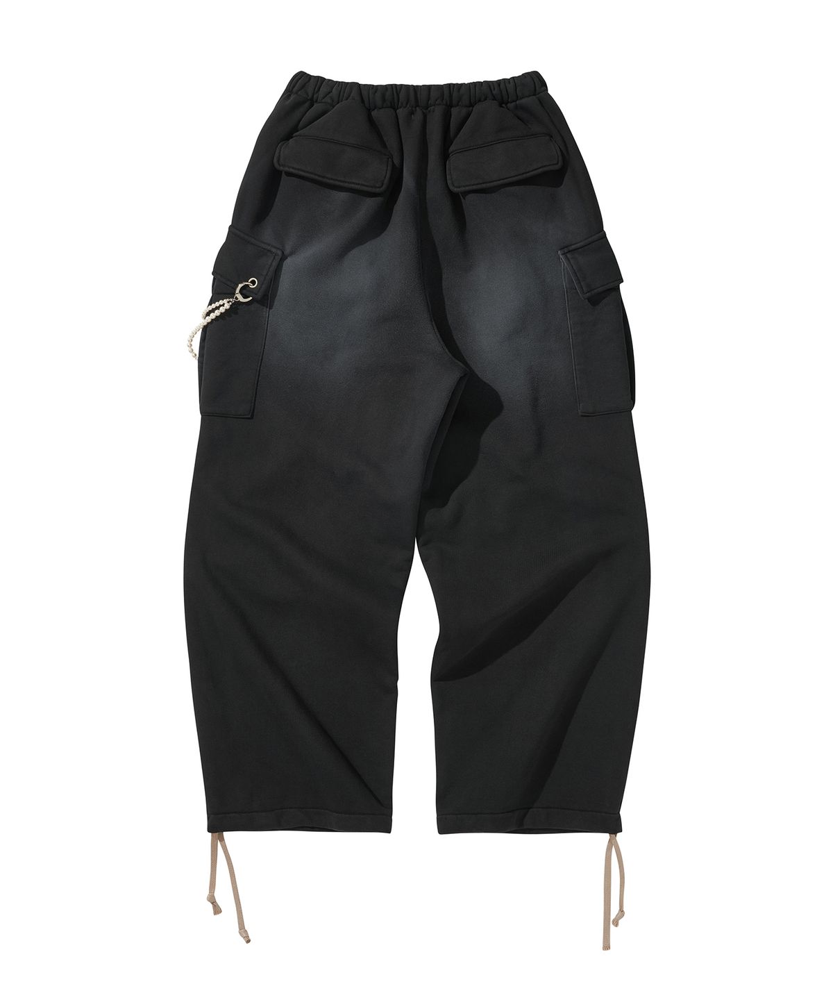 리베레(LIBERE) WASHED SWEAT CARGO PANTS / BLACK
