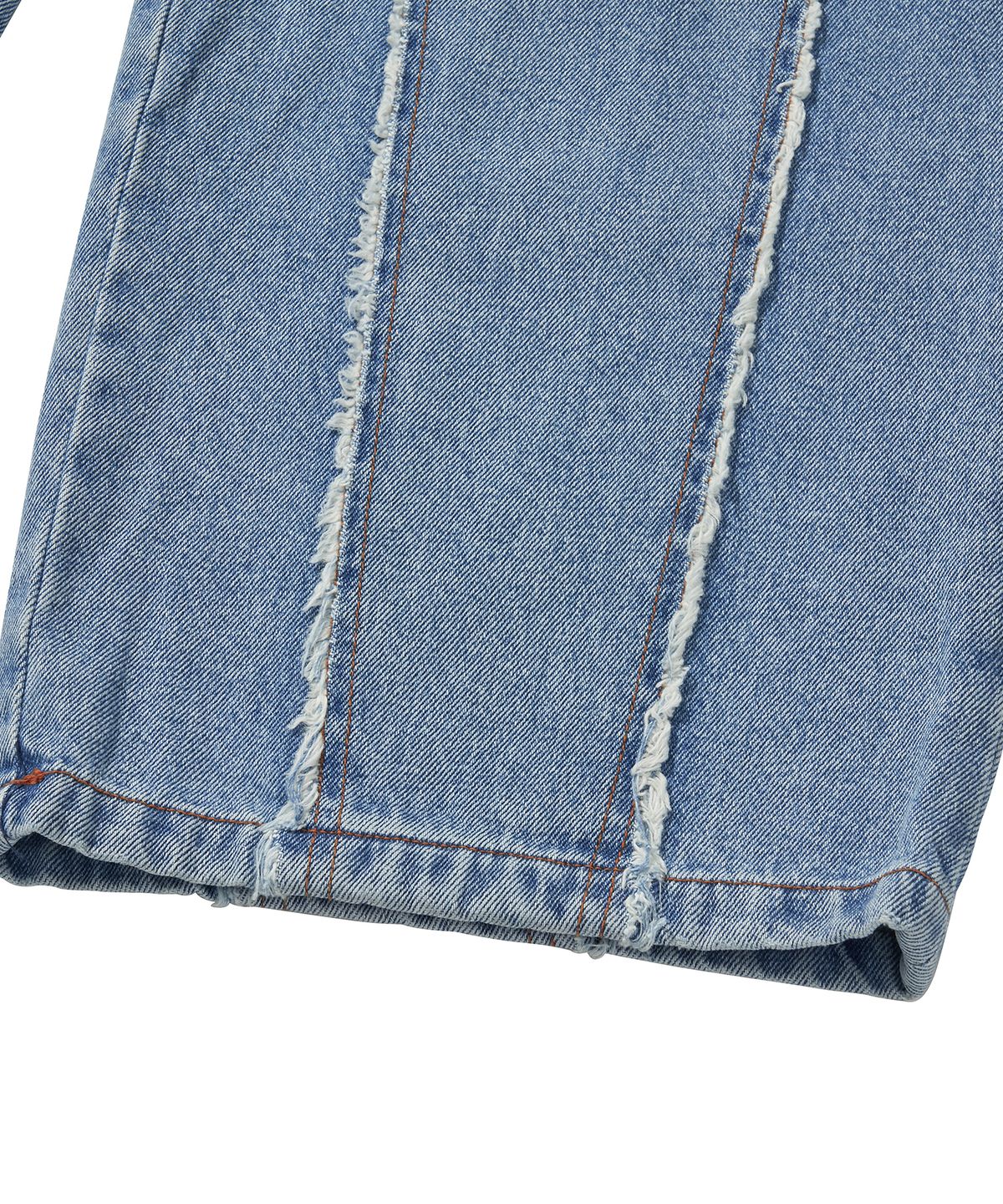 리베레(LIBERE) DESTROYED CROSS DENIM PANTS / BLUE