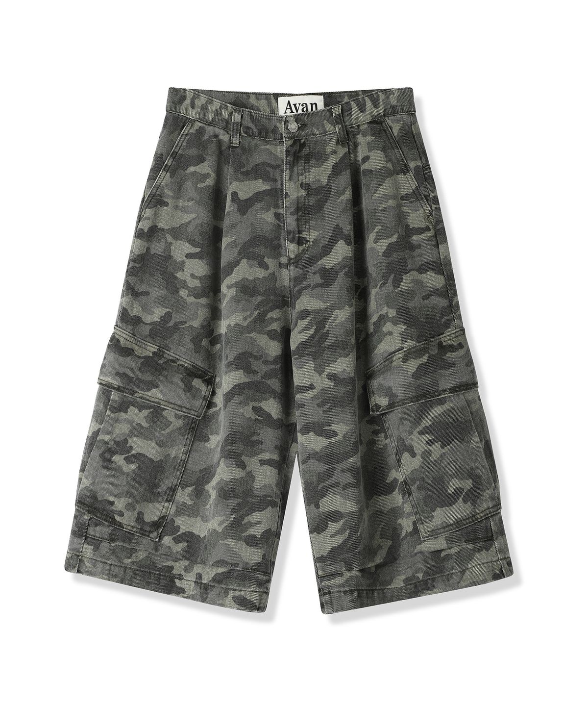 어반드레스(AVANDRESS) Side Big Denim Shorts CAMO