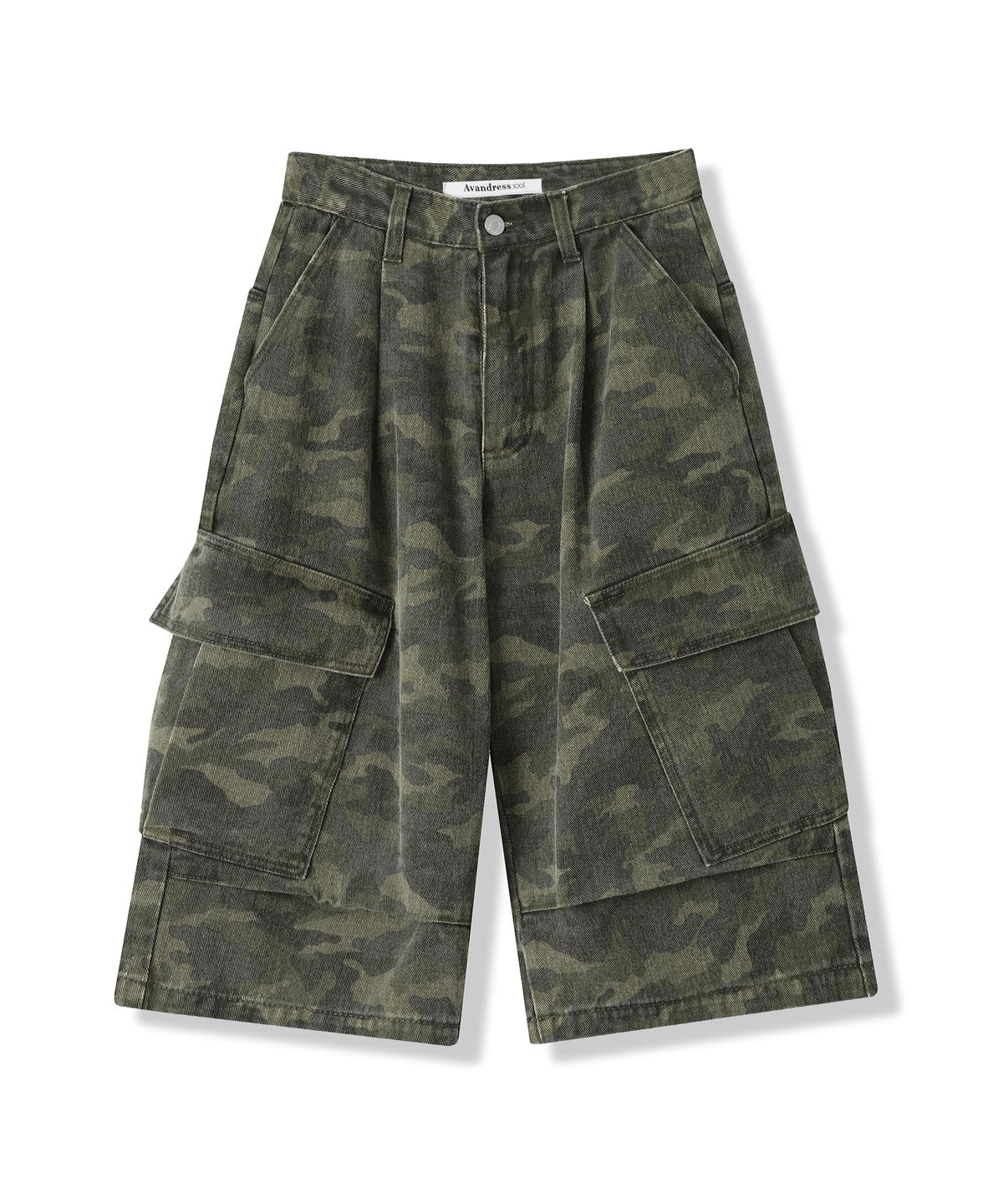 어반드레스(AVANDRESS) Side Big Denim Shorts CAMO
