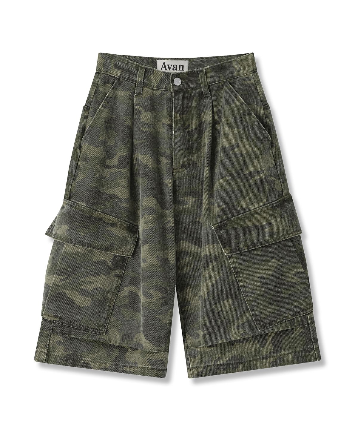 어반드레스(AVANDRESS) Side Big Denim Shorts CAMO