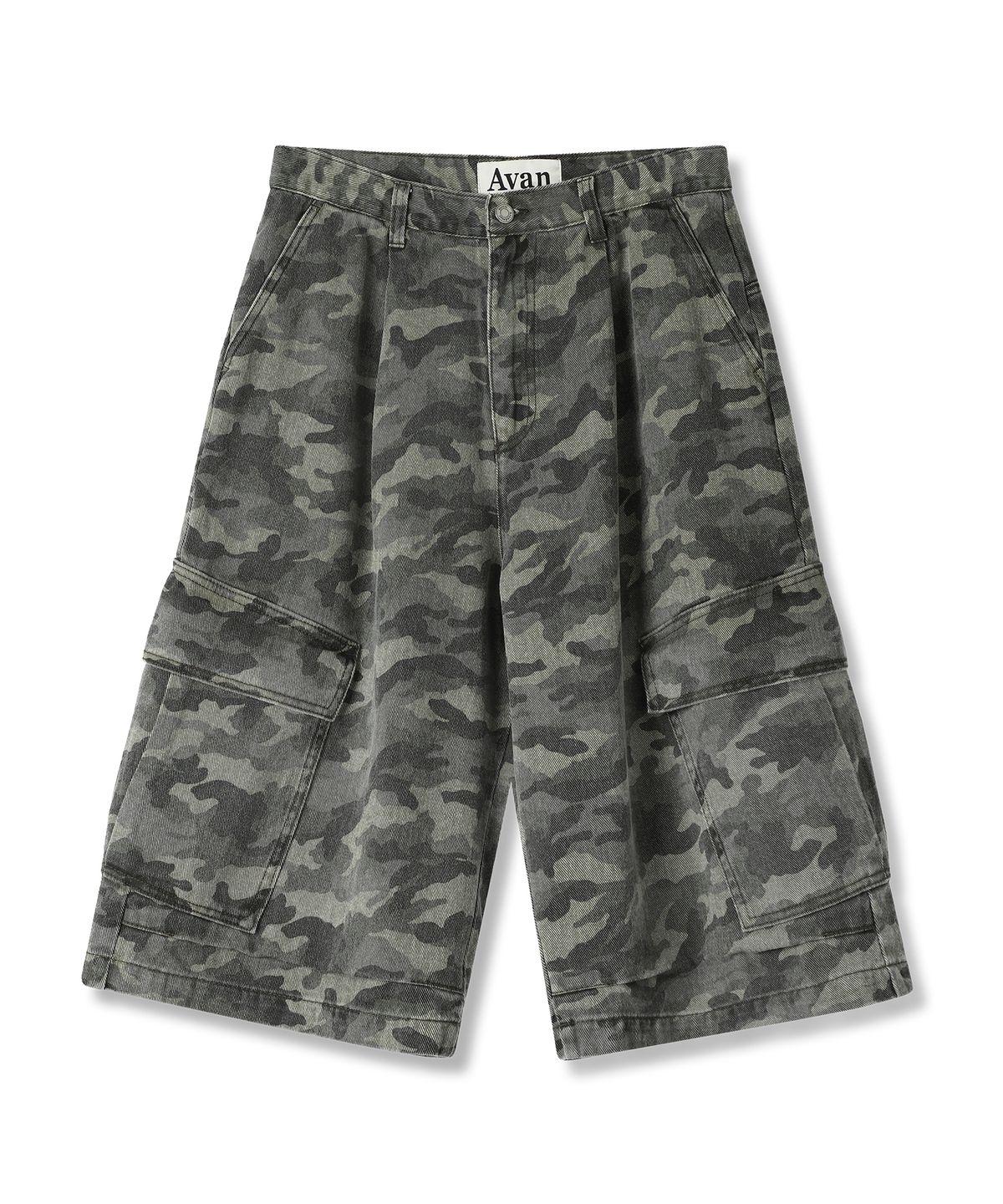 어반드레스(AVANDRESS) Side Big Denim Shorts CAMO