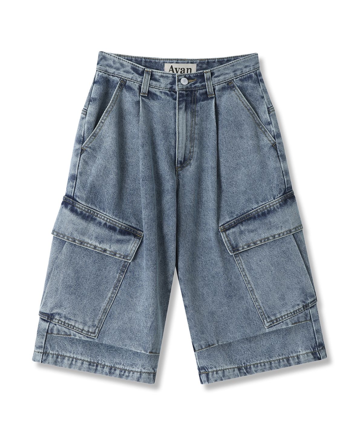 어반드레스(AVANDRESS) Side Big Denim Shorts CAMO