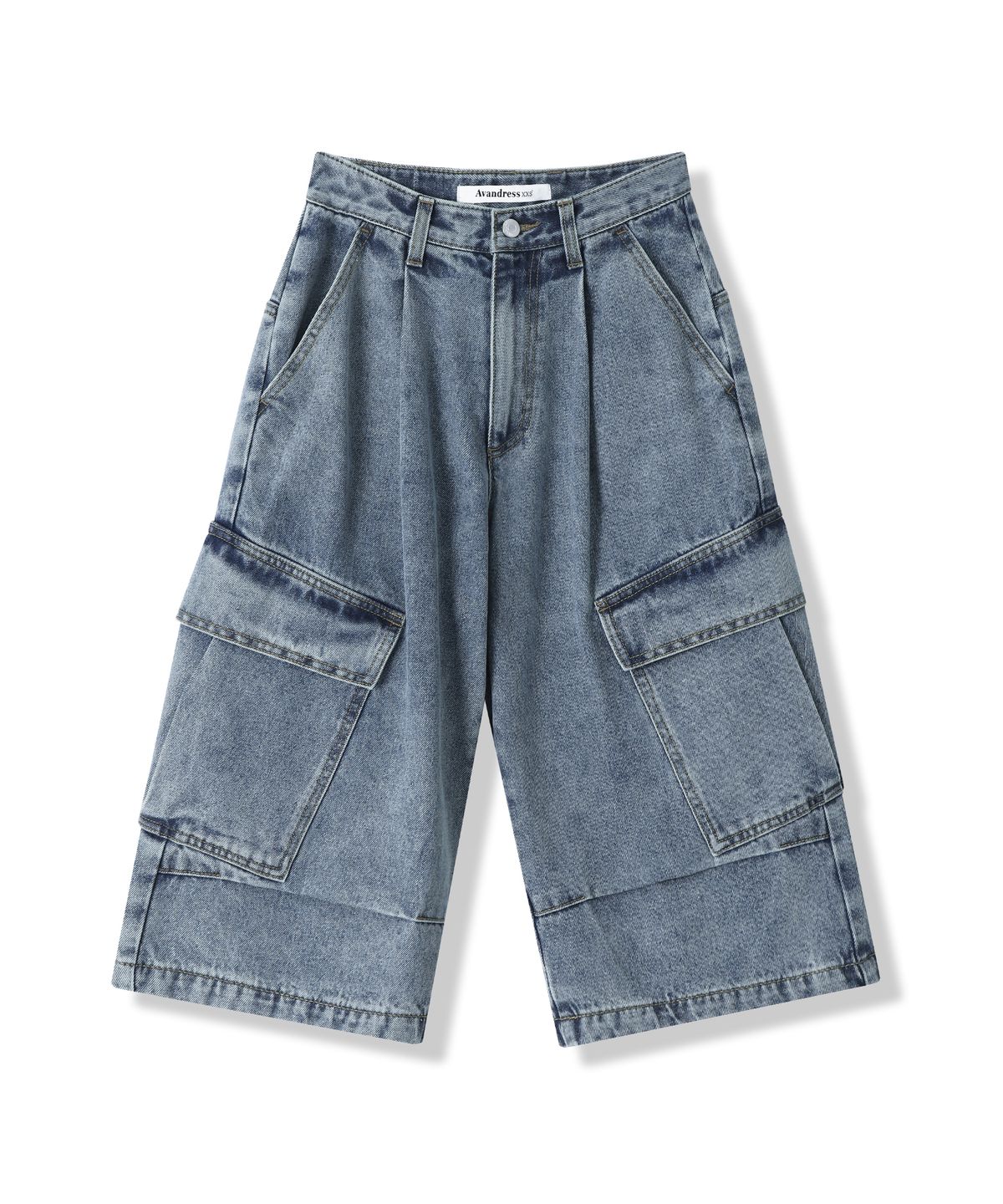 어반드레스(AVANDRESS) Side Big Denim Shorts LIGHT CAMO