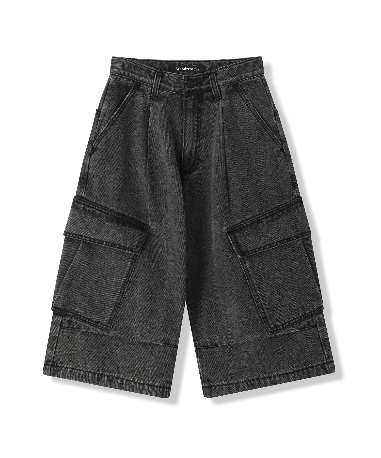 MUSINSA | AVANDRESS Side Big Denim Shorts LIGHT CAMO