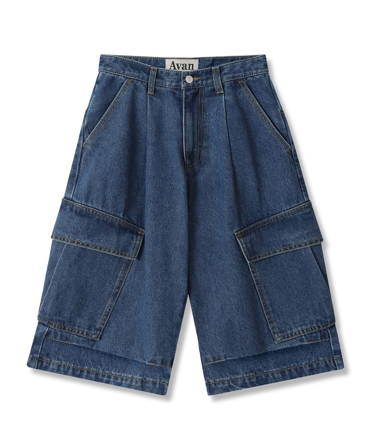 어반드레스(AVANDRESS) Side Big Denim Shorts LIGHT CAMO