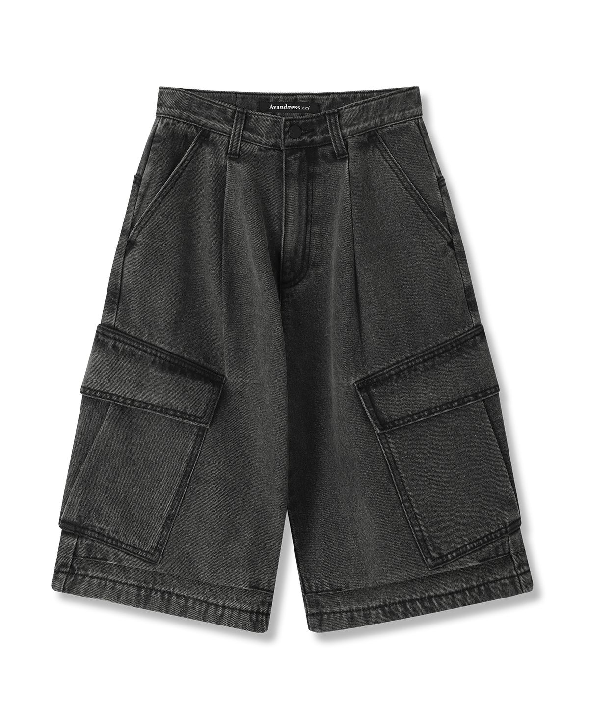 어반드레스(AVANDRESS) Side Big Denim Shorts LIGHT CAMO