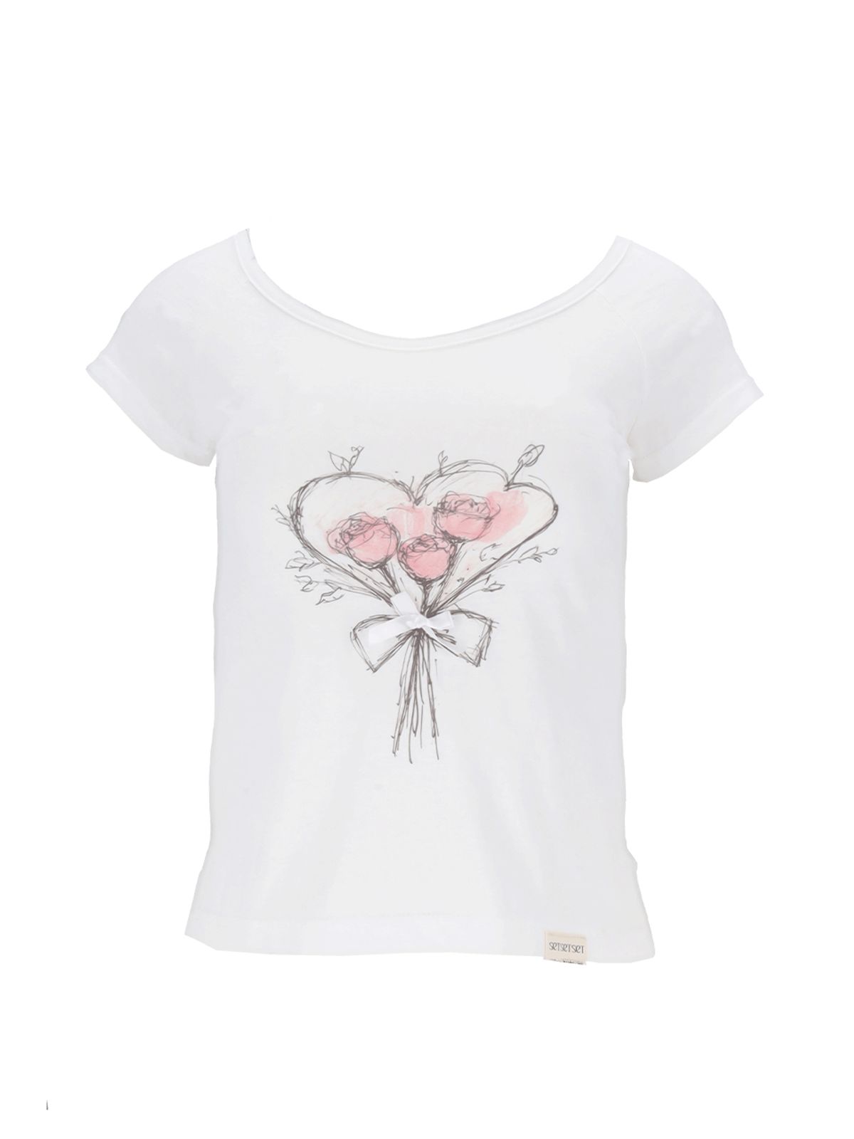 쎄쎄쎄(SETSETSET) ROSE HEART T-SHIRTS