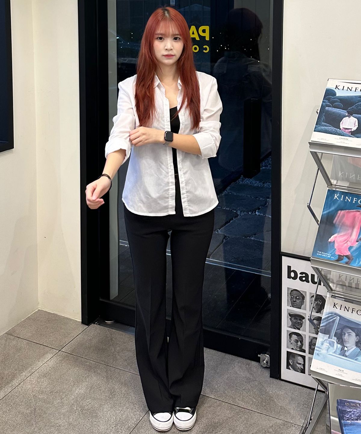 빼빼(BBAEBBAE) 시크릿밴딩 스판 부츠컷 블랙 슬랙스