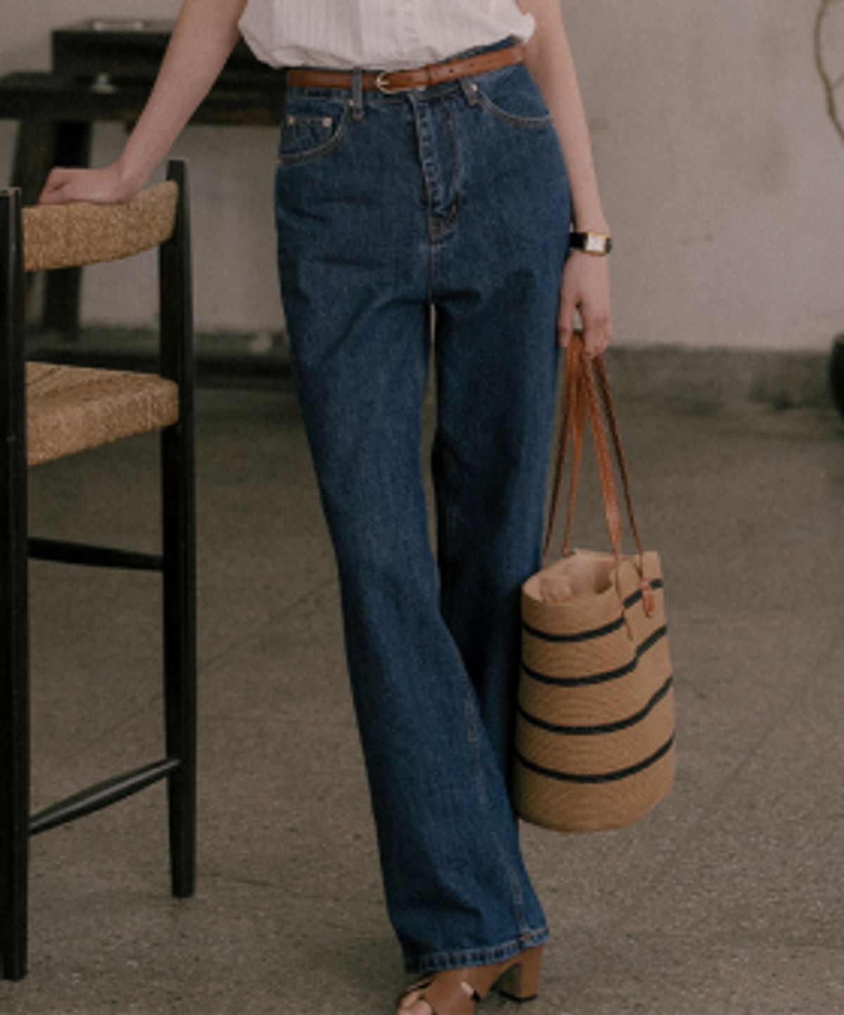 틸아이다이(TILL I DIE) Classic straight fit denim pants_Blue