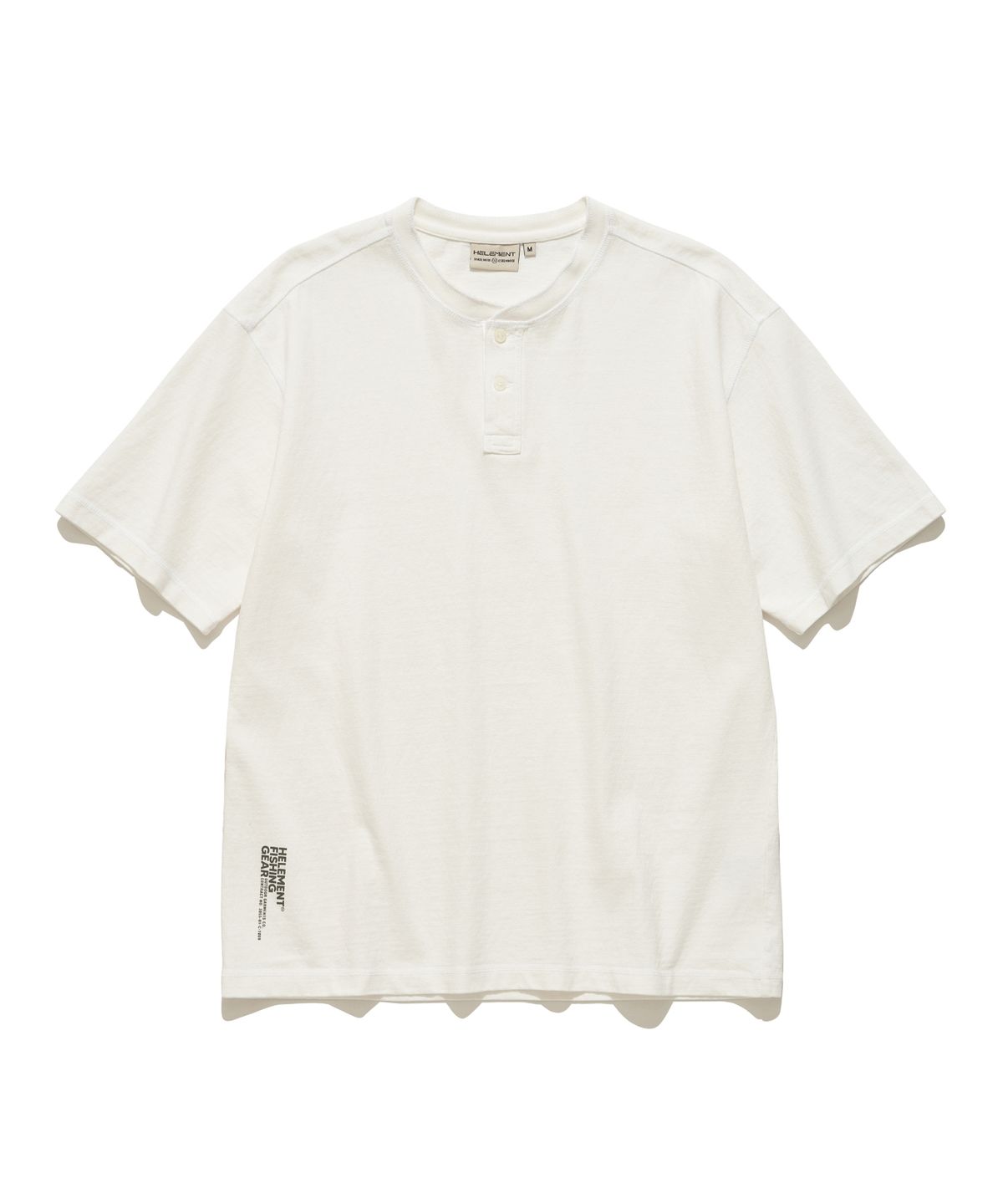 힐리먼트(HELEMENT) 롯지 헨리넥 반팔티셔츠 (O WHITE)