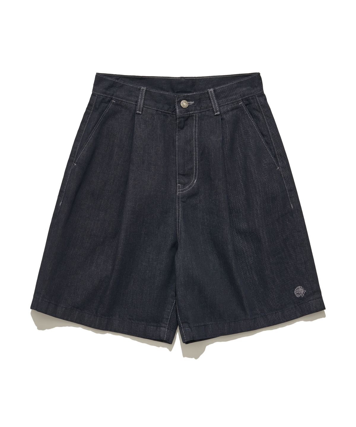 힐리먼트(HELEMENT) 여성 로우 데님 숏팬츠 (NAVY)