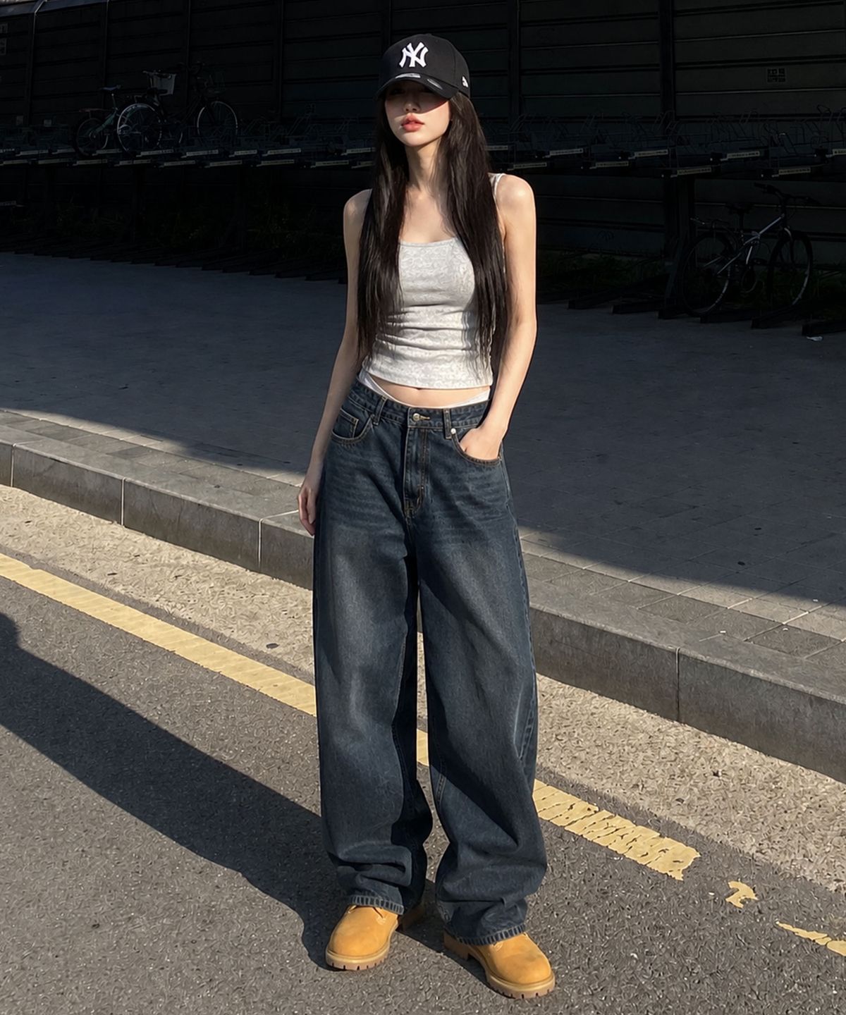 유라이프지(ULIFEZIP) 노멀 우먼 워싱 와이드 데님 팬츠 7 Color [ULZD_1002]