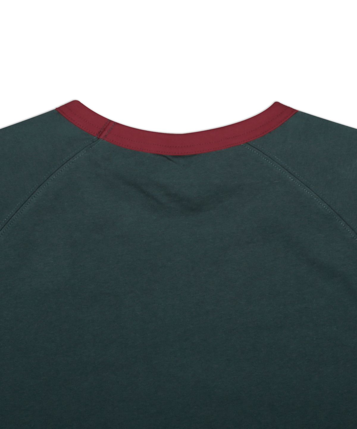 글랙(GLACK) GT127 노스탤지어 배색 링거 티셔츠 (GREEN)