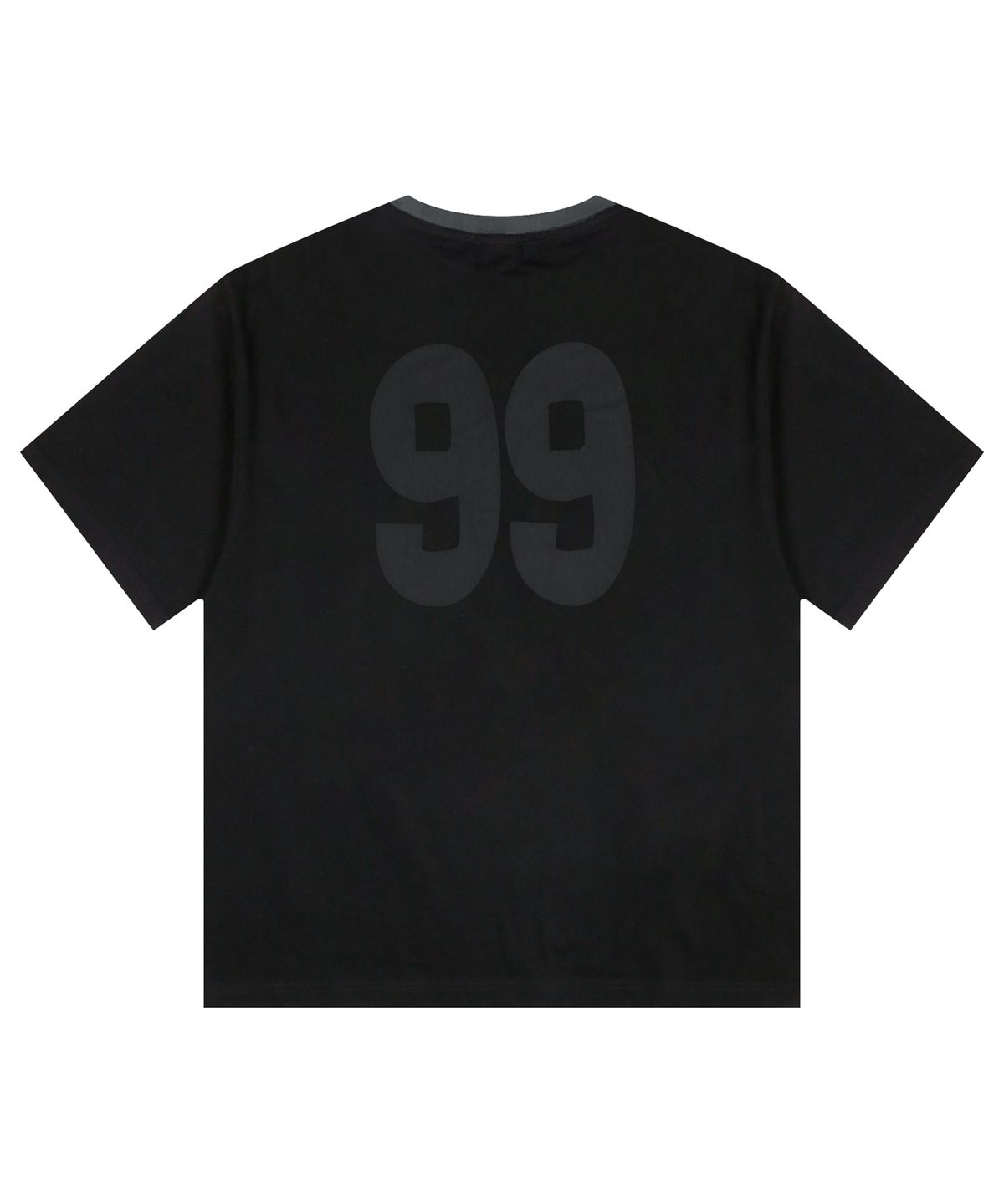 글랙(GLACK) GT124 넘버링 스타 아플리케 티셔츠 (BLACK)