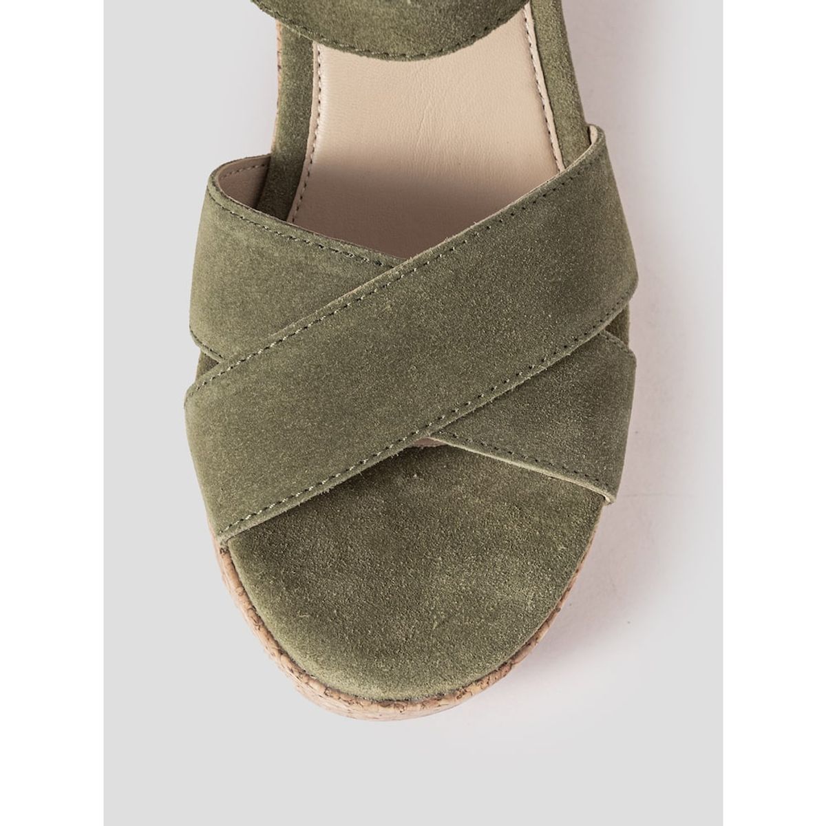 숄(SCHOLL) (WOMEN) 크로스 청키 샌들  카키 (HH54K2W13H)