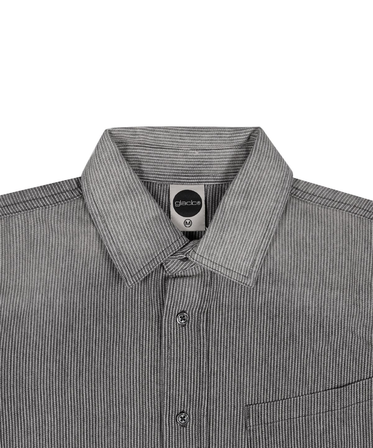 글랙(GLACK) GS014 썬번 히코리 스트라이프 셔츠 (BLACK)