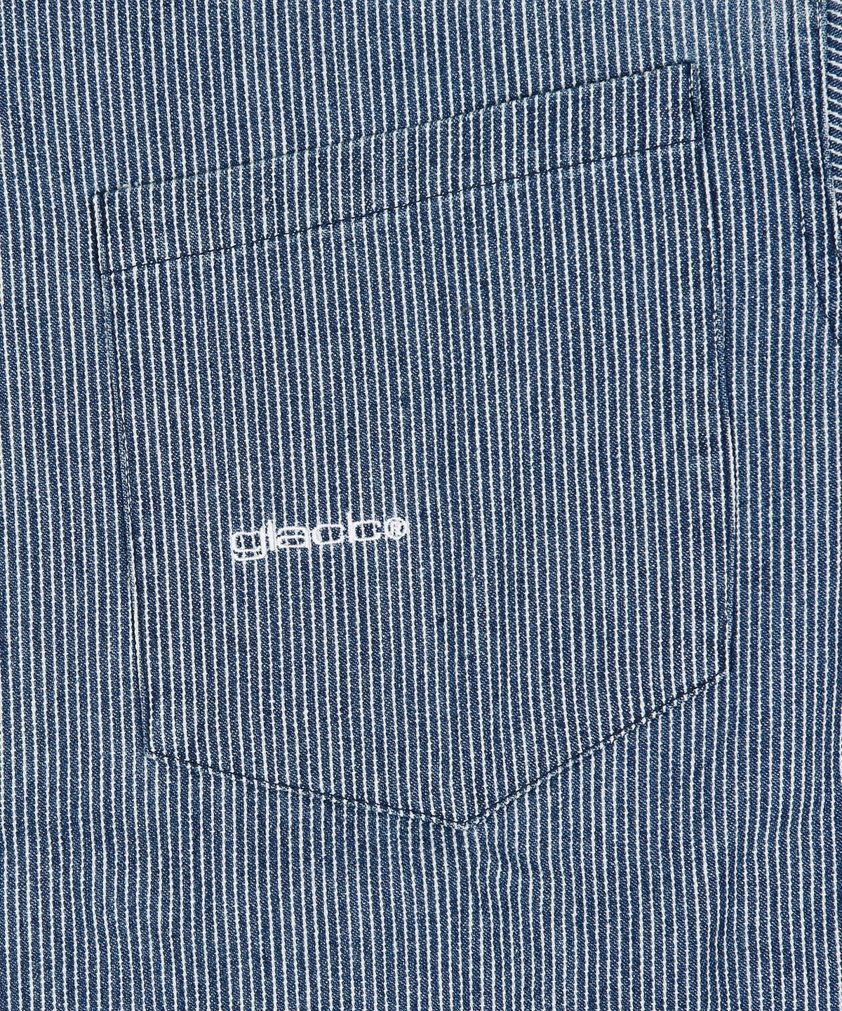 글랙(GLACK) GS014 썬번 히코리 스트라이프 셔츠 (NAVY)