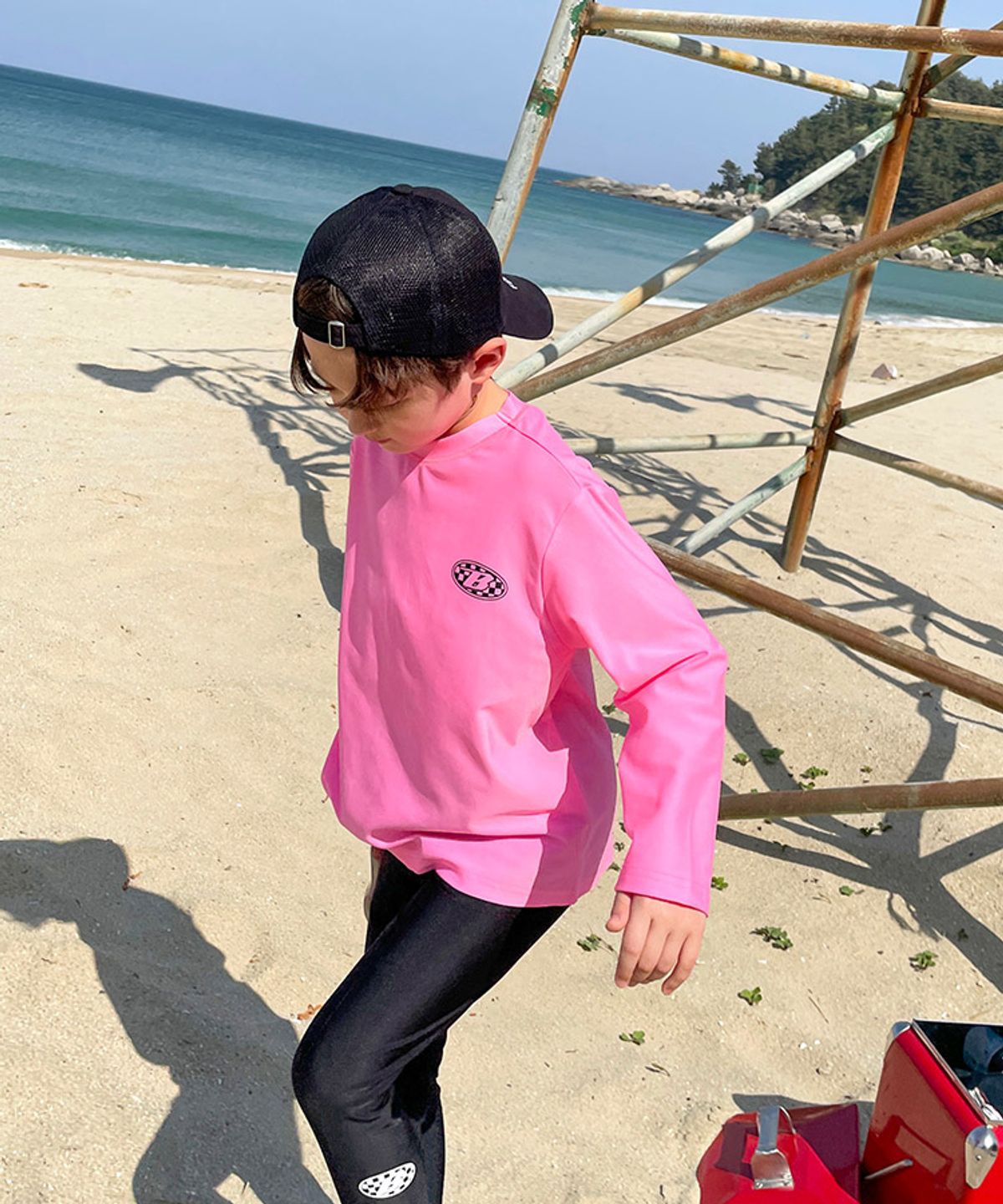 베리클로젯(BERRYCLOSET) 서프 로고 래쉬가드