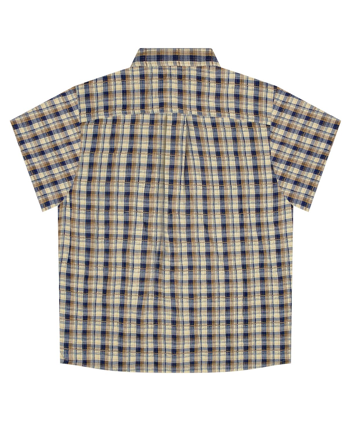 글랙(GLACK) GS013 워시드 플레이드 체크 셔츠 (NAVY)