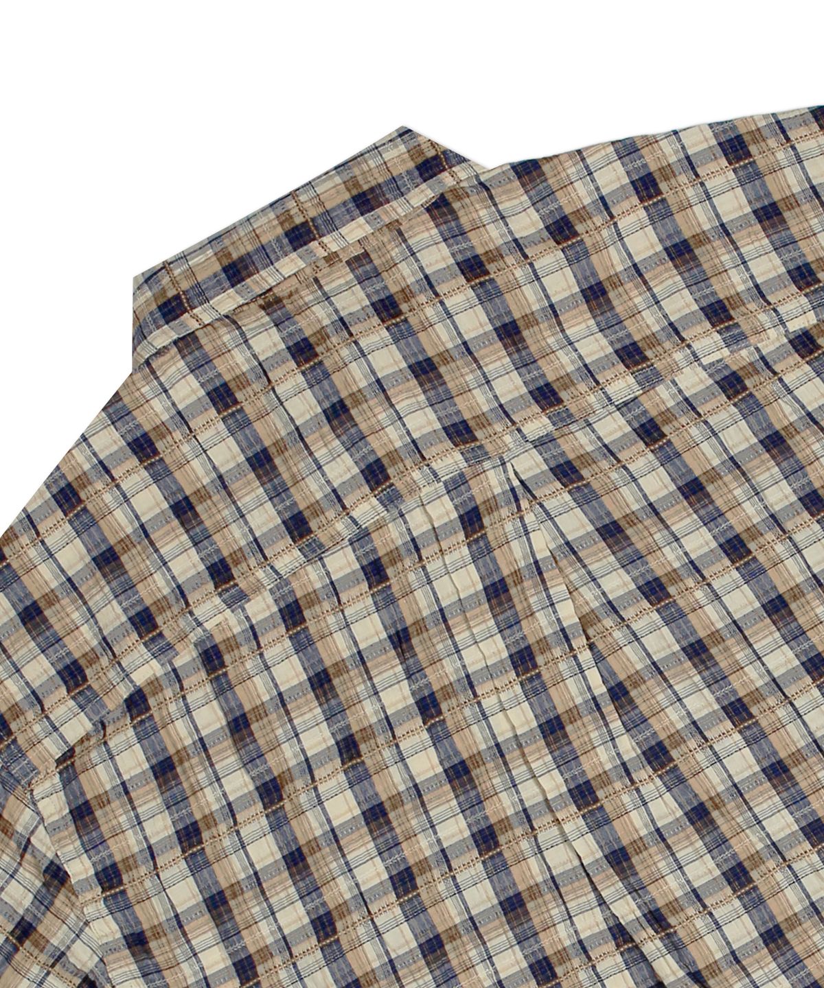글랙(GLACK) GS013 워시드 플레이드 체크 셔츠 (NAVY)
