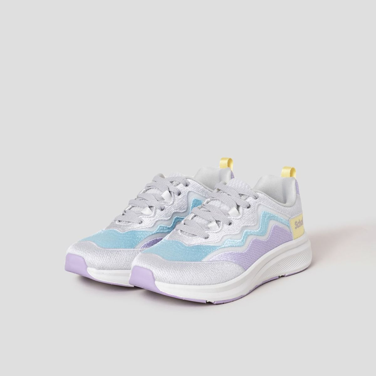 숄(SCHOLL) (WOMEN) 경량 아웃솔 자수 스니커즈  그레이 (HH54K2S143)