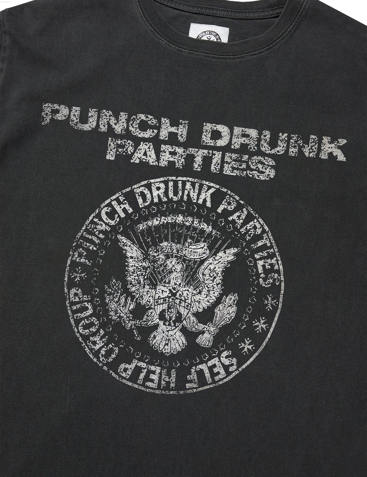 펀치드렁크파티즈(PUNCH DRUNK PARTIES) SHG Seal Garment Dyed Tee (CHARCOAL)