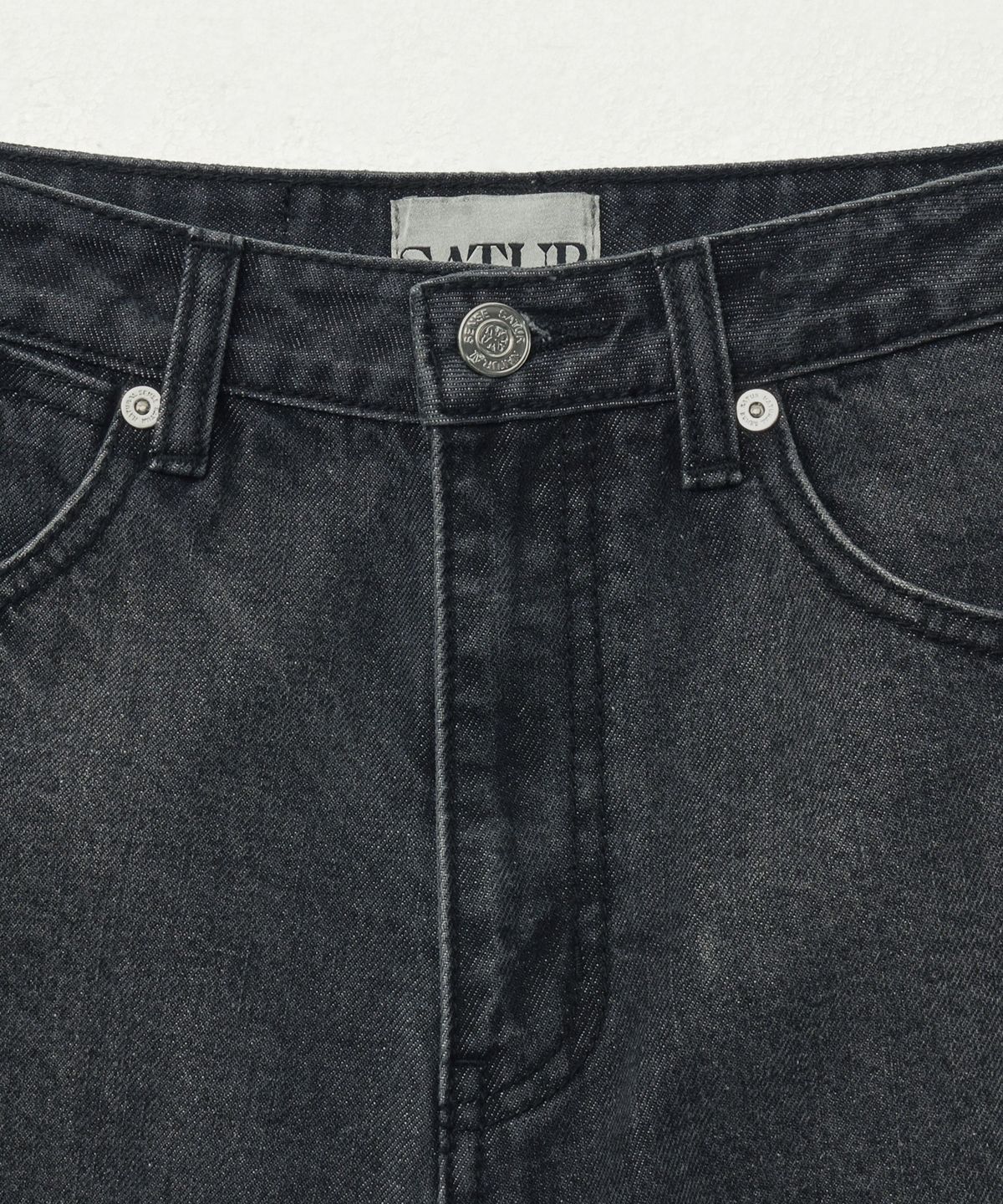 세터(SATUR) (W) 릴렉스드 데님 팬츠 블랙