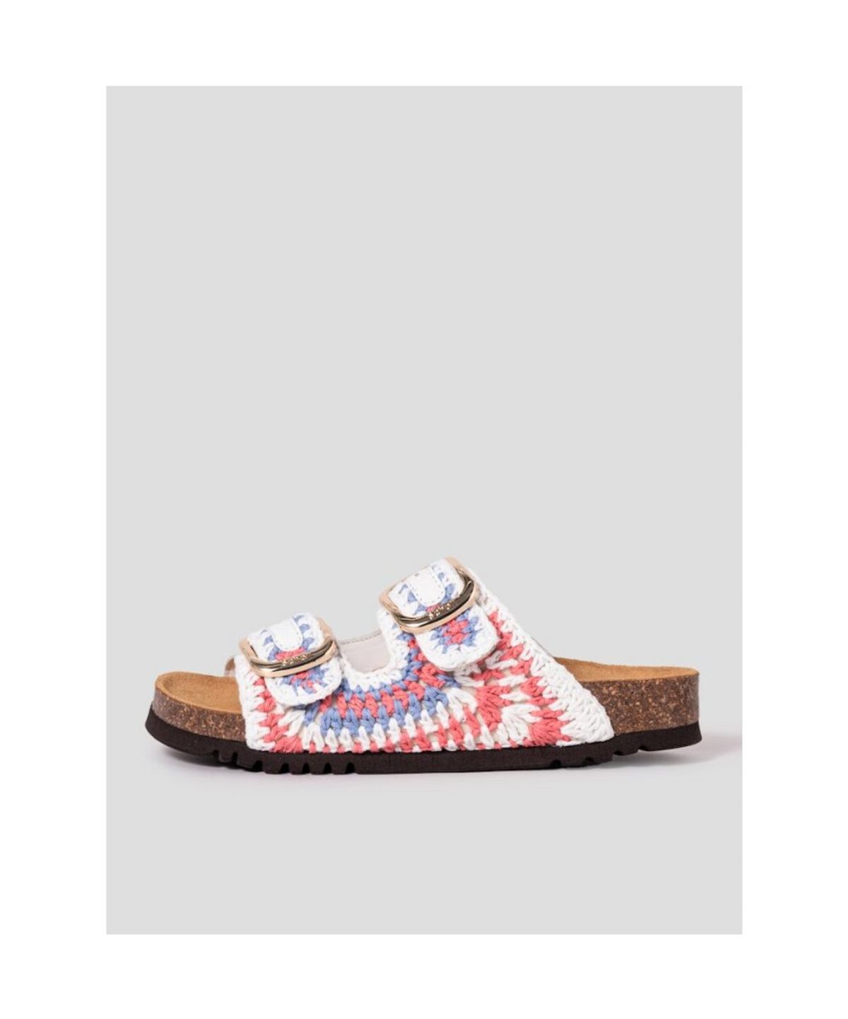 숄(SCHOLL) (WOMEN) 코르크 투스트랩 크로셰 샌들  베이지 (HH54K2C19A)