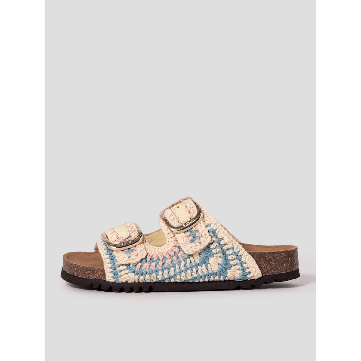 숄(SCHOLL) (WOMEN) 코르크 투스트랩 크로셰 샌들  핑크 (HH54K2C19X)