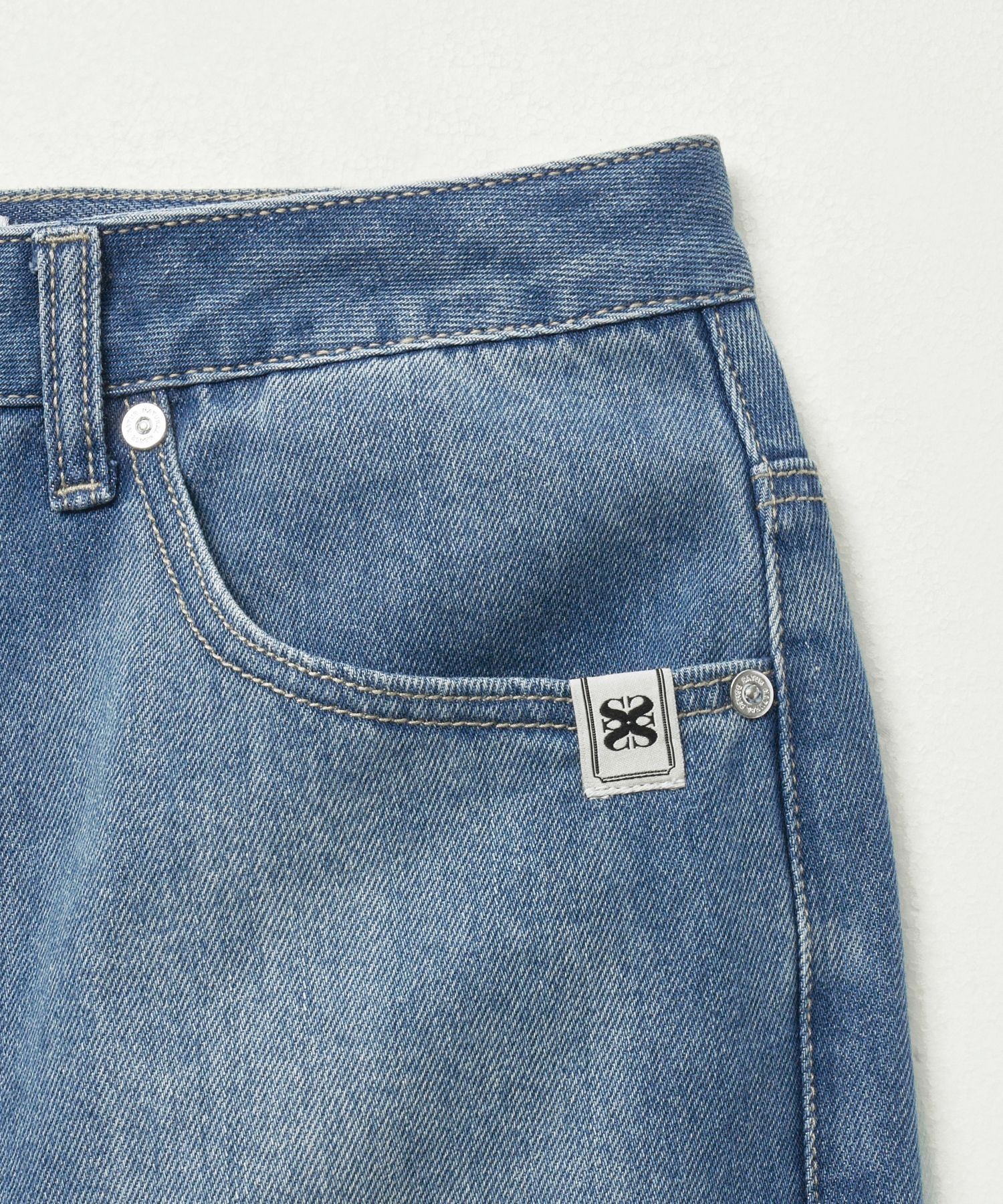 MUSINSA | SATUR Linen Relaxed Denim Pants Blue