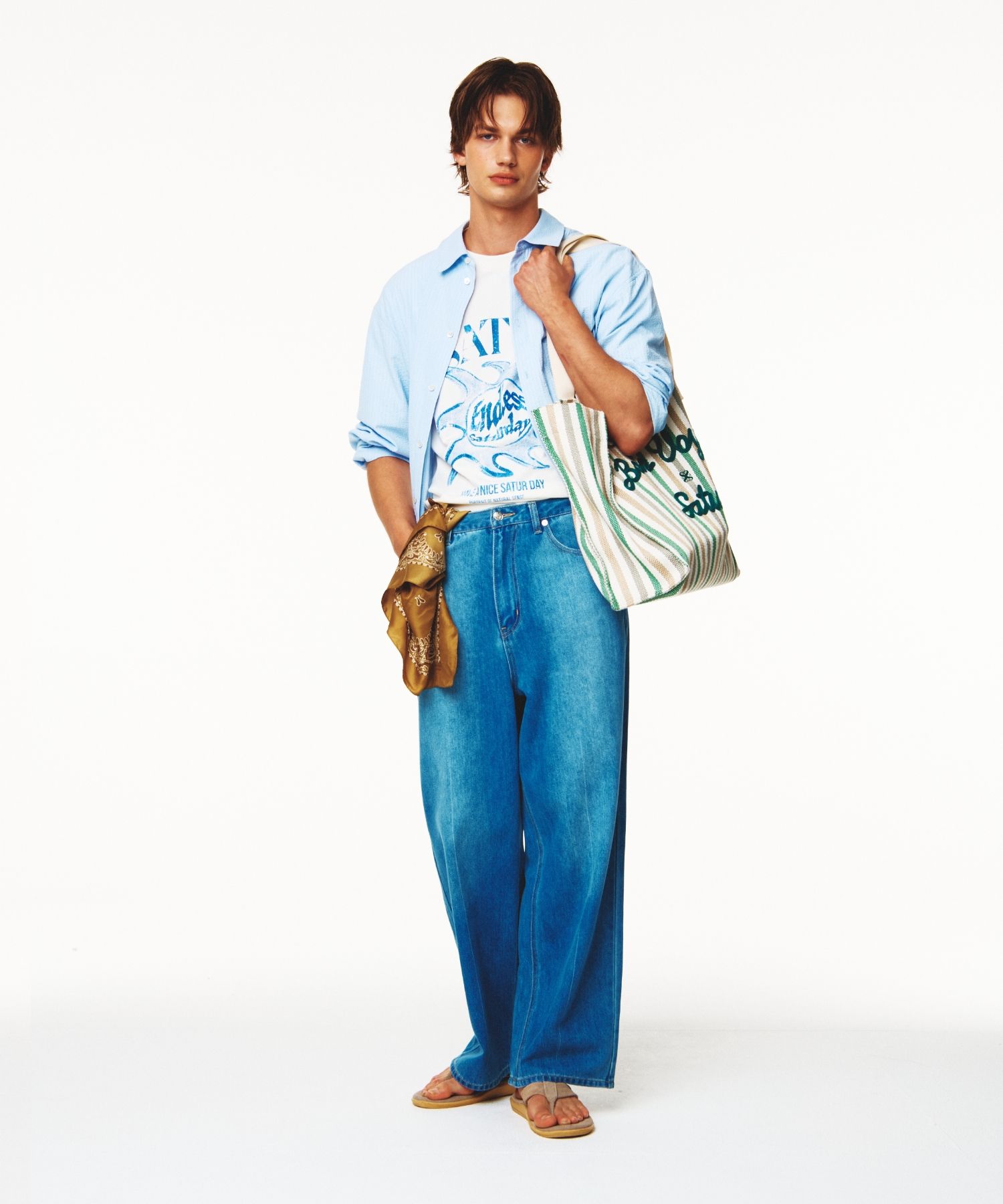 ★SATUR★ W Linen Relaxed Denim Pants Blue MUSINSA | SATUR Linen Relaxed Denim Pants Blue