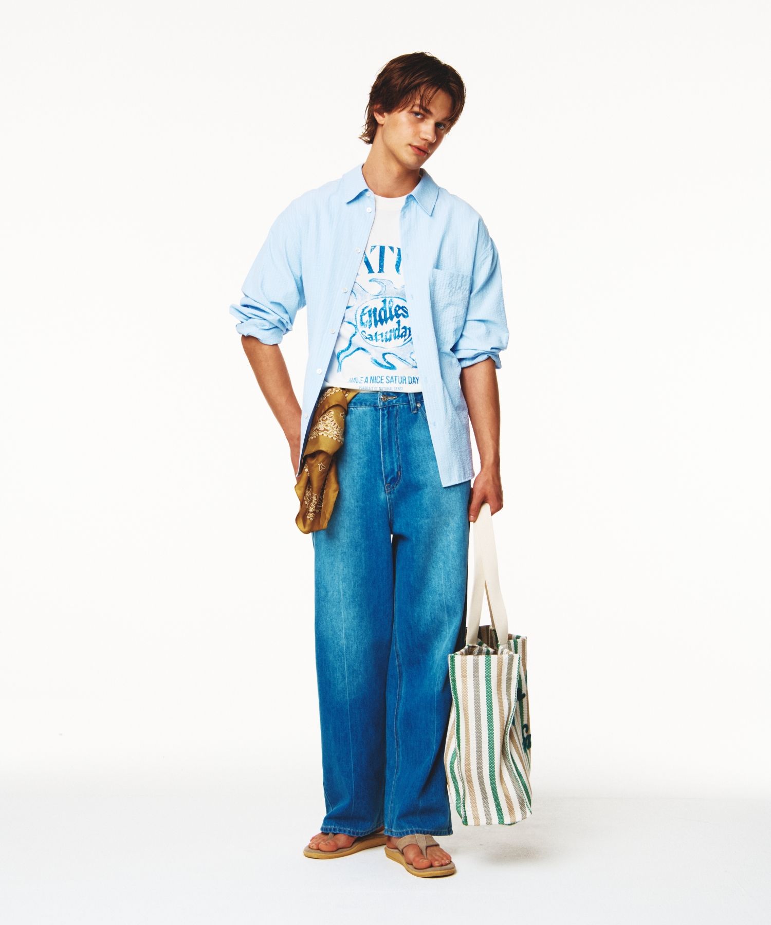 韓国人気★SATUR★(W)Linen Relaxed Denim Pants★デニムパンツ MUSINSA | SATUR (W) Linen Relaxed Denim Pants Blue