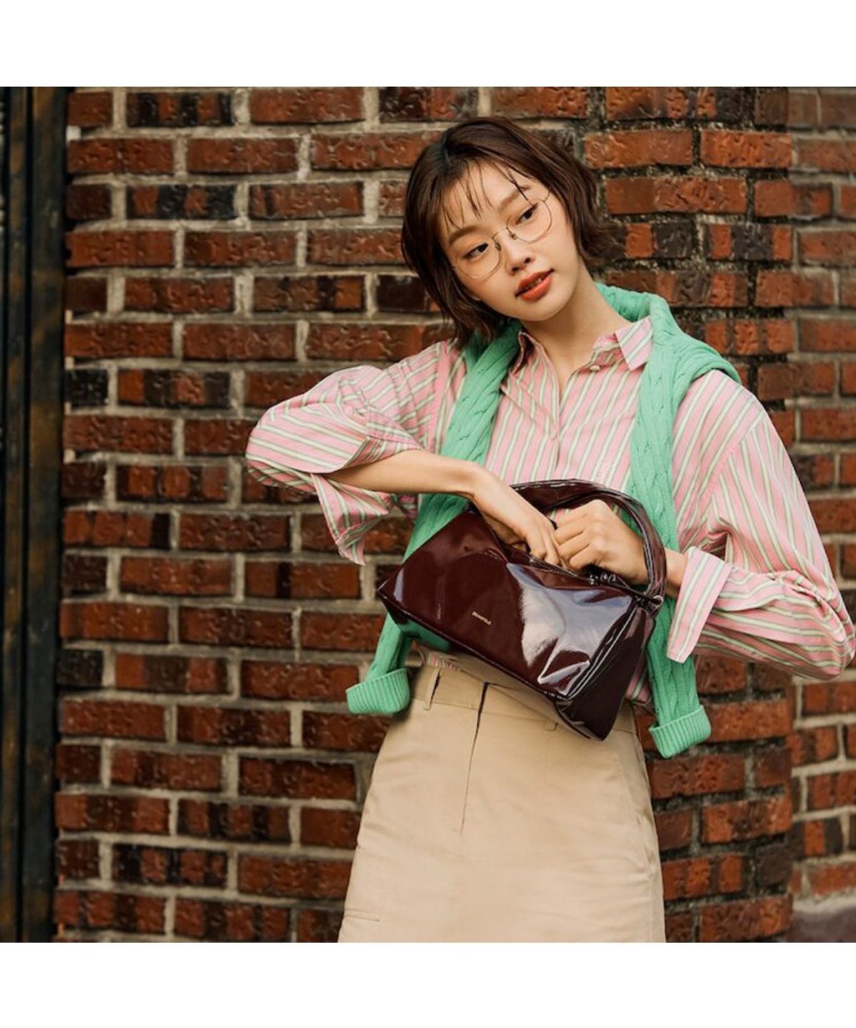 빈폴 액세서리(BEANPOLE ACCESSORY) 윈디 볼륨 토트백 - 와인