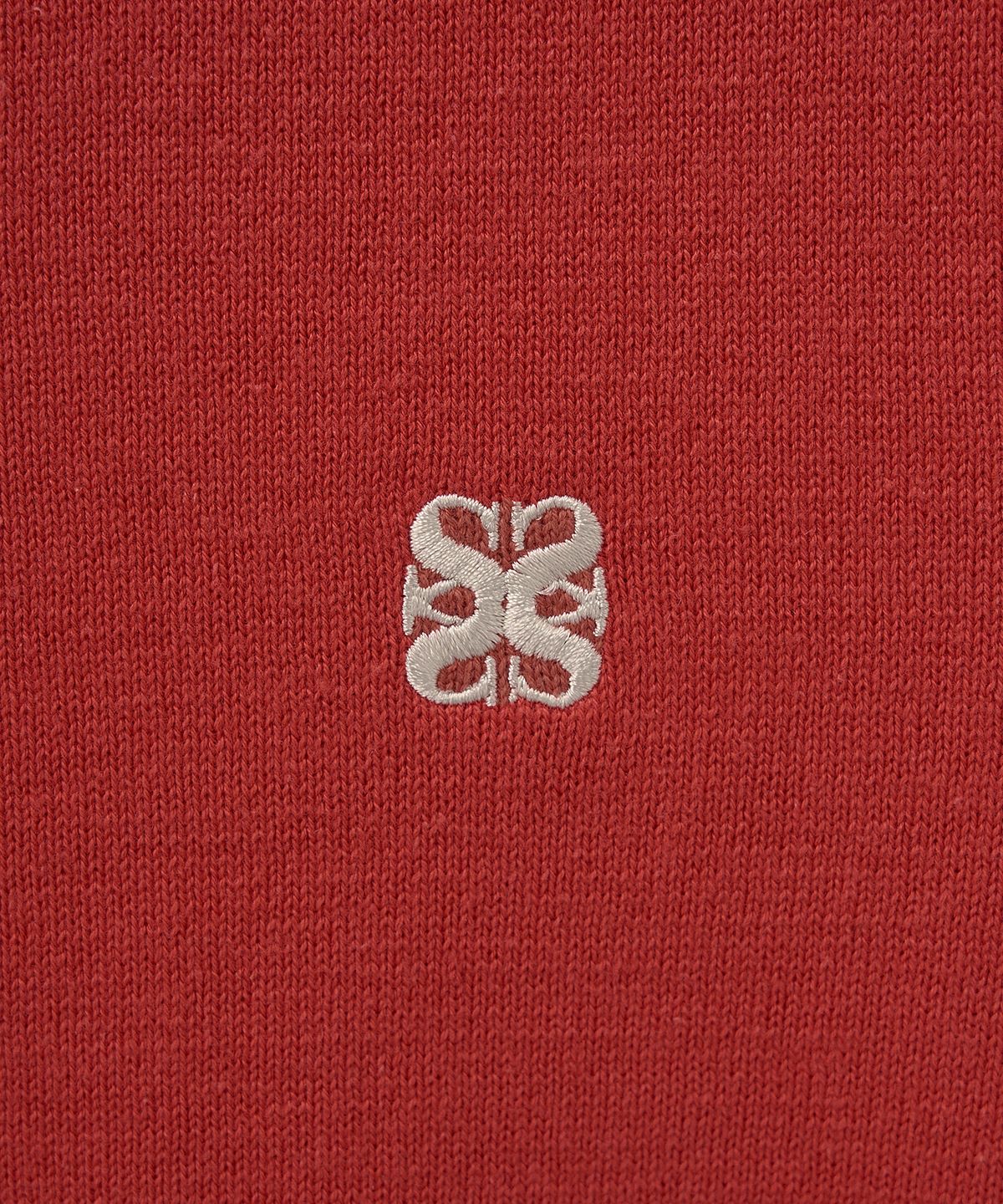 세터(SATUR) (W) 클래식 크루 넥 하프 니트 레드