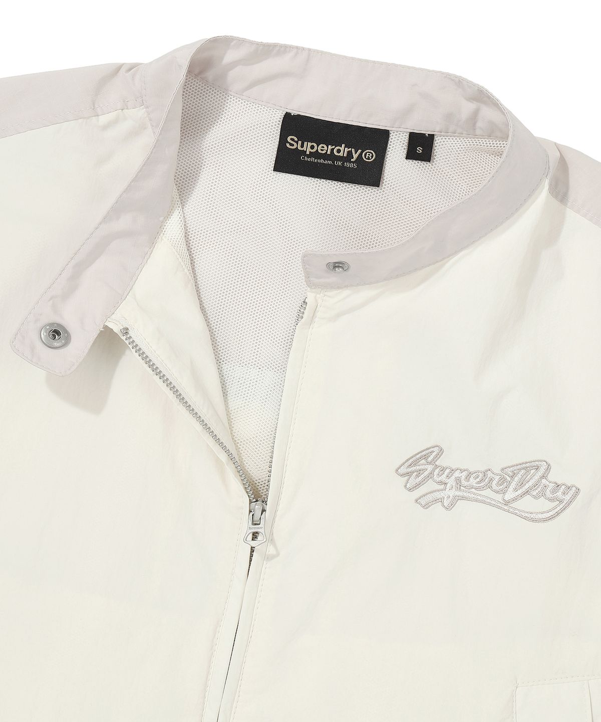 슈퍼드라이(SUPERDRY) W 나일론 크롭 플라이트 자켓 크림