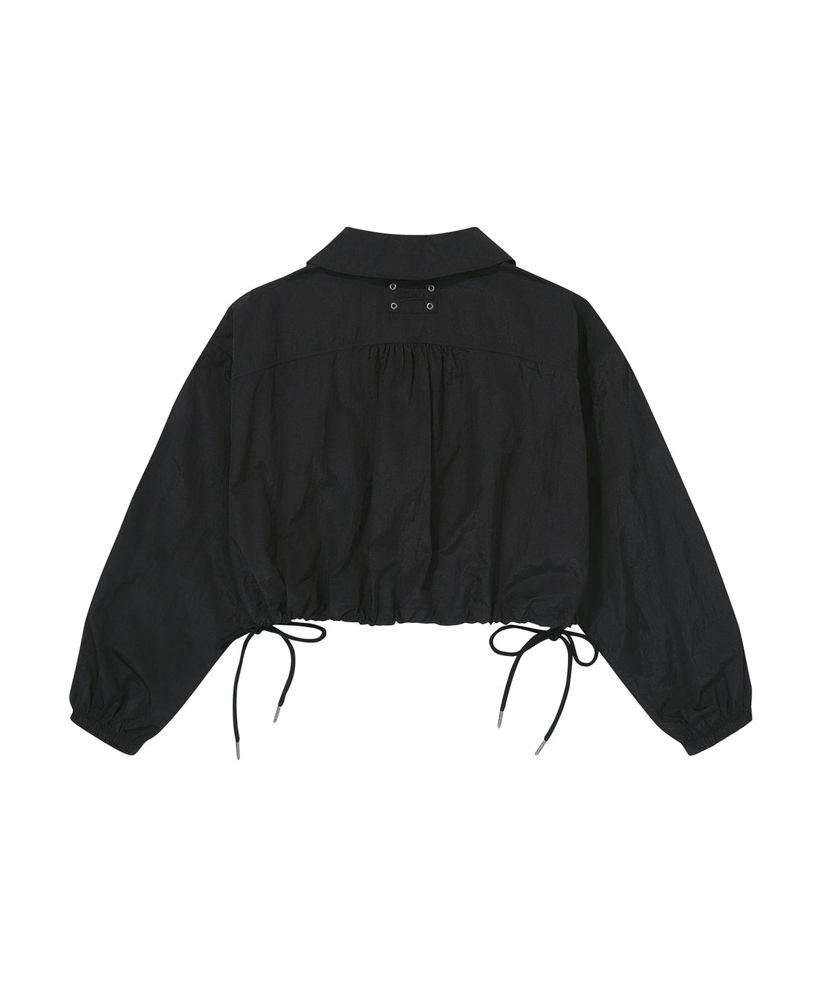 슈퍼드라이(SUPERDRY) W 글로시 나일론 크롭 자켓 블랙