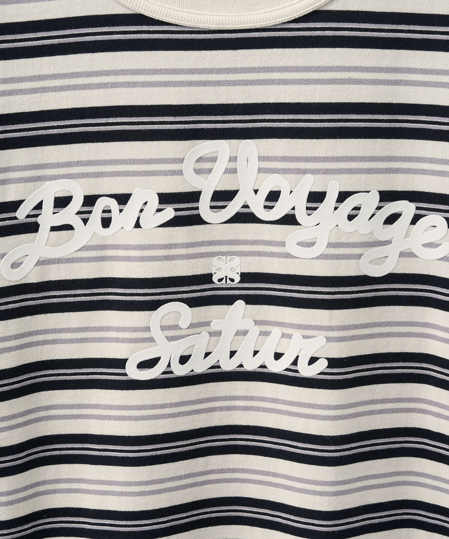 MUSINSA | SATUR Bon Voyage Stripe Ringer Short Sleeve T
