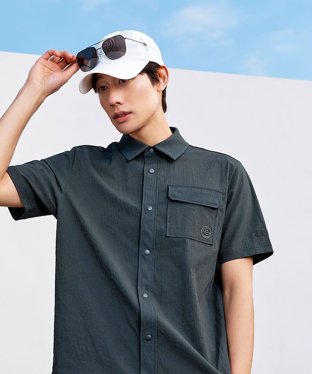 빈폴 액세서리(BEANPOLE ACCESSORY) 남성 나일론 볼캡 - 화이트