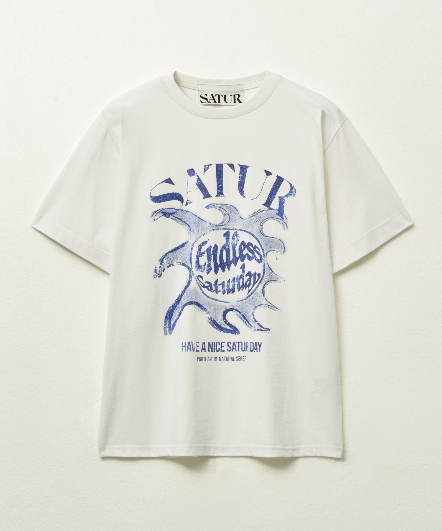 MUSINSA公式 | SATUR Sun Retro Graphic Short Sleeve T-Shirt
