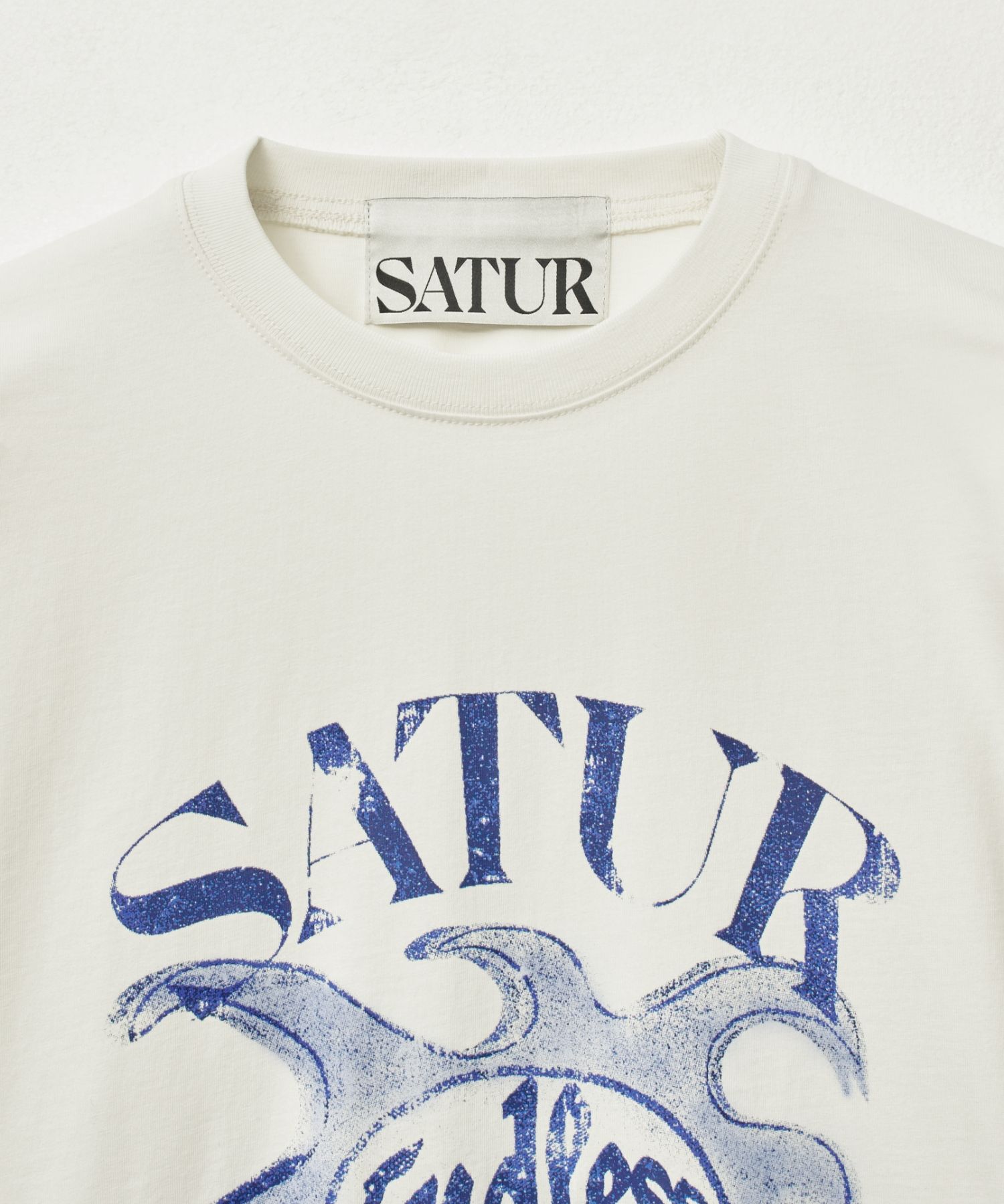 ★SATUR★ Sun Retro Graphic Short Sleeve T-Shirt Art Blue SA MUSINSA | SATUR Sun Retro Graphic Short Sleeve T-Shirt Art Blue