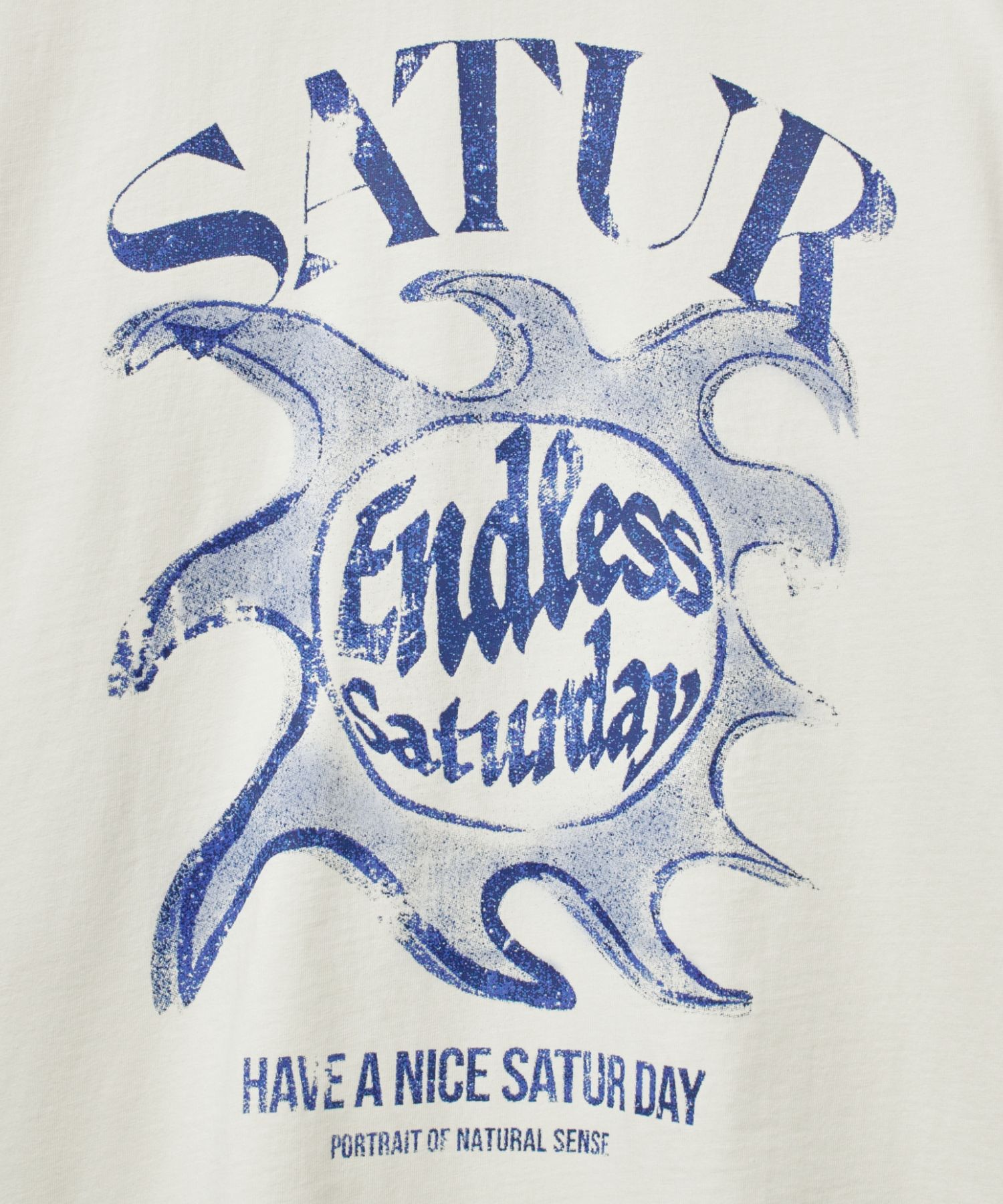 MUSINSA公式 | SATUR Sun Retro Graphic Short Sleeve T-Shirt