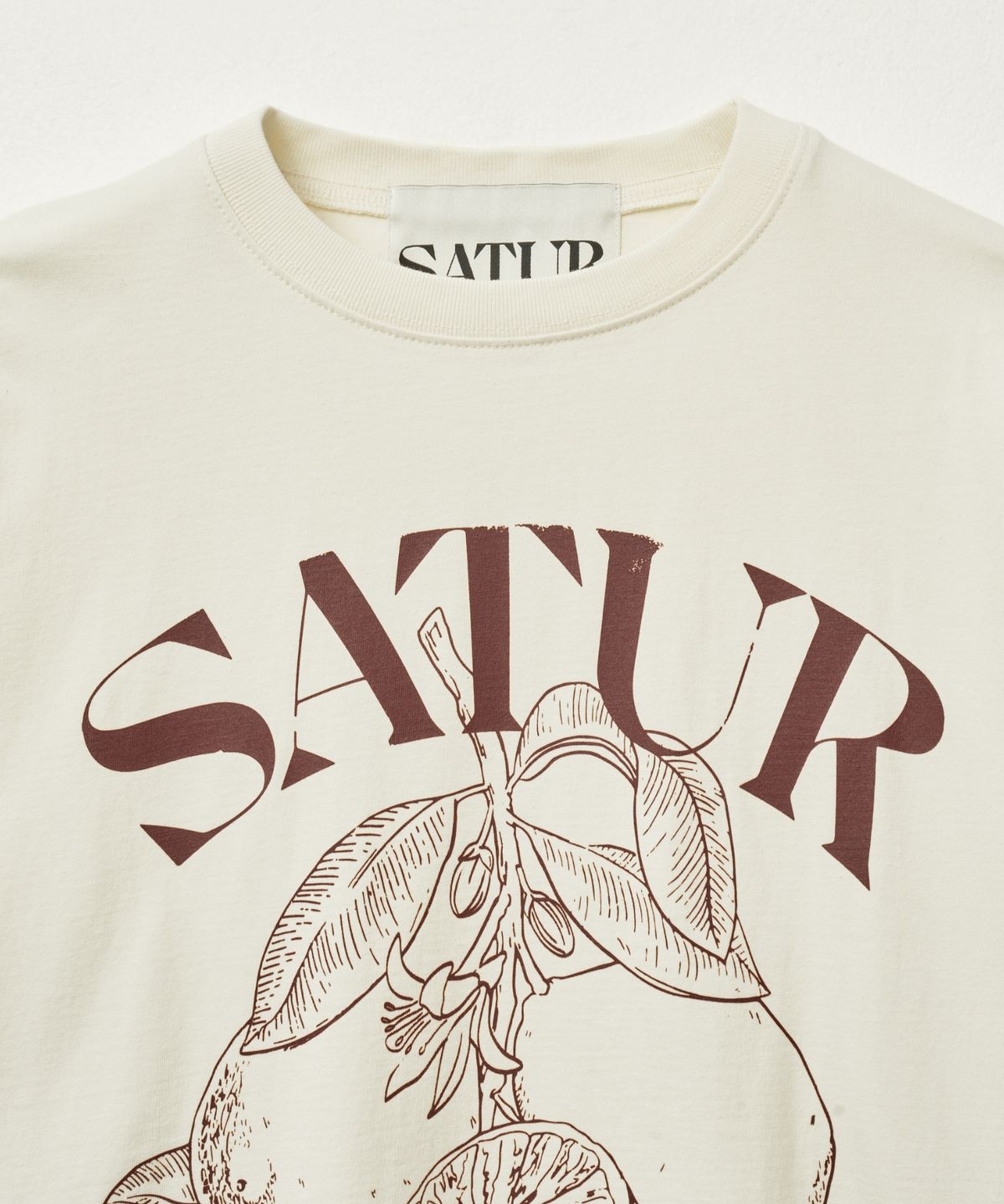 세터(SATUR) 카프리 시트론 드로잉 썸머 그래픽 반팔 티셔츠 버건디